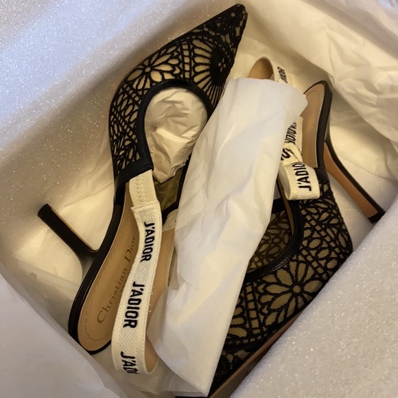 Dior Shoes - Brand New Lace Embroidery black Dior shoes